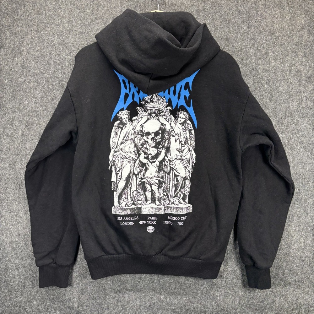 Primitive Skateboards Century Hoodie Sweatshirt Mens Small Black Grunge New